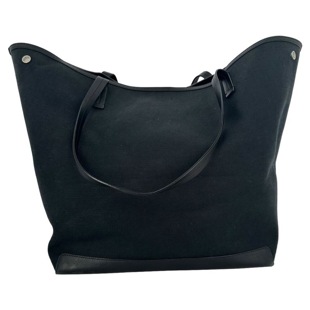The Row Park Tote Three Canvas Tote Bag in Black Nylon Canvas